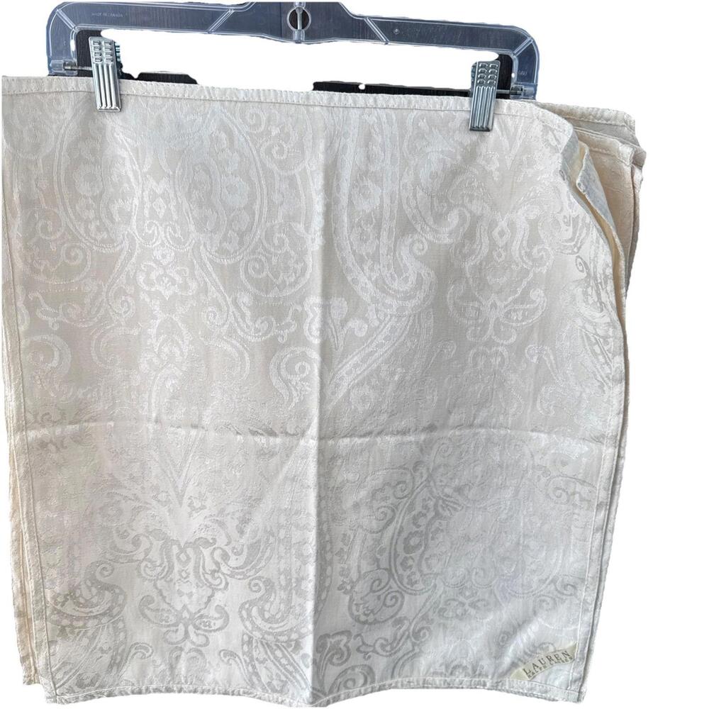 Ralph Lauren Napkins Set of 6 Paisley Parchment Cotton/Polyester 20” x 20”